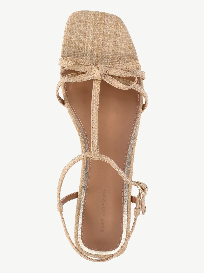 Free Assembly Women's Flat Sandals with Bow | Walmart (US)