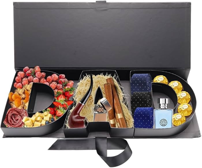 Empty Father's Day DAD Letter Shaped Gift Box, Empty Decorative Storage Container for Father's Da... | Amazon (US)