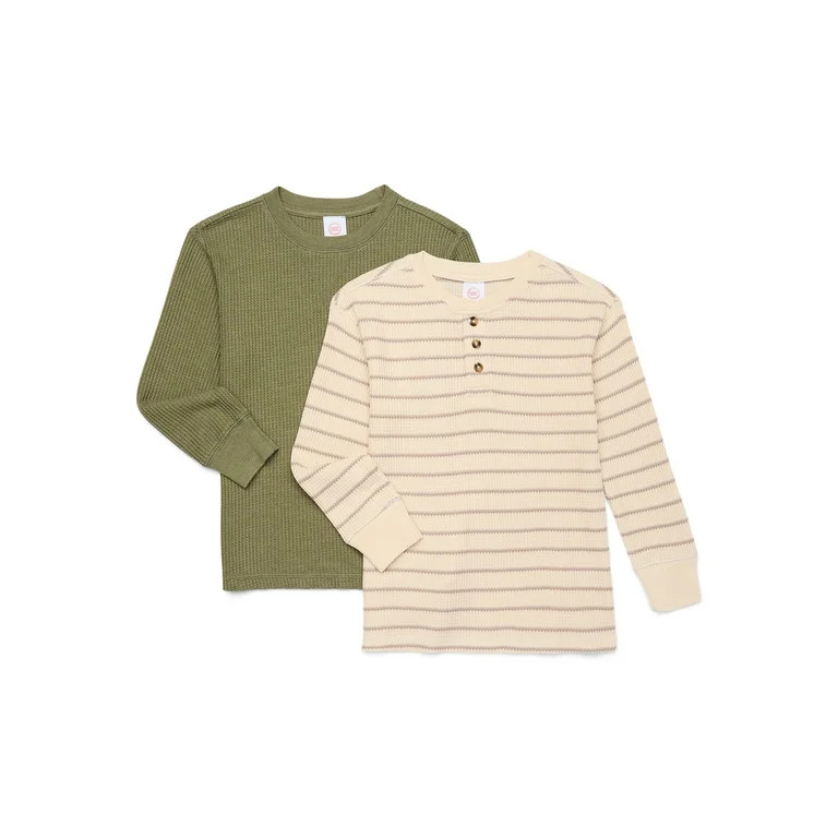 Wonder Nation Boys Long-Sleeve Thermal Top, 2-Pack, Sizes XS-XXL & Husky | Walmart (US)