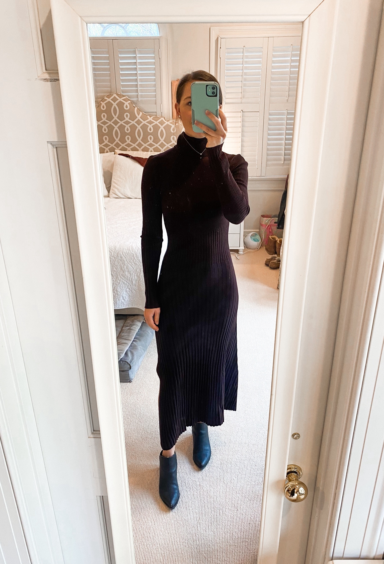 Did you know you can buy pre loved rent the runway pieces on Amazon?! Got this gorgeous $595 ALC dress for under $50! There are some great finds, keep an eye out! *Wearing size small. 

Turtleneck dress. Midi dress. Brown dress. 

#LTKstyletip #LTKSeasonal #LTKsalealert