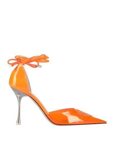 Mach & Mach Woman Pumps Orange Size 9.5 Leather, PVC - Polyvinyl chloride | YOOX (US)