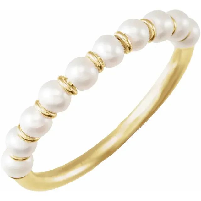 Pearl Strung Ring | Diamond Aupair