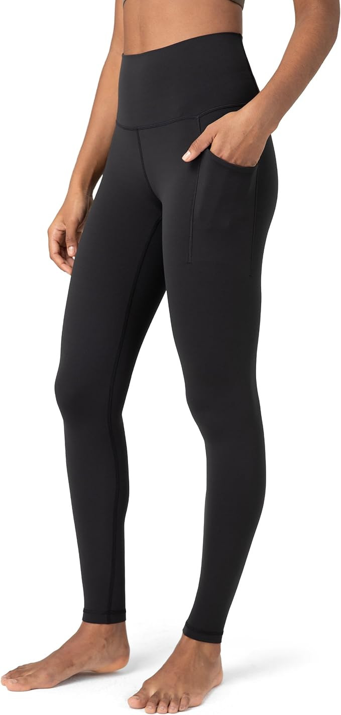 Colorfulkoala Women's Dreamlux High Waisted Workout Leggings 25" / 28" Inseam Yoga Pants with Poc... | Amazon (US)