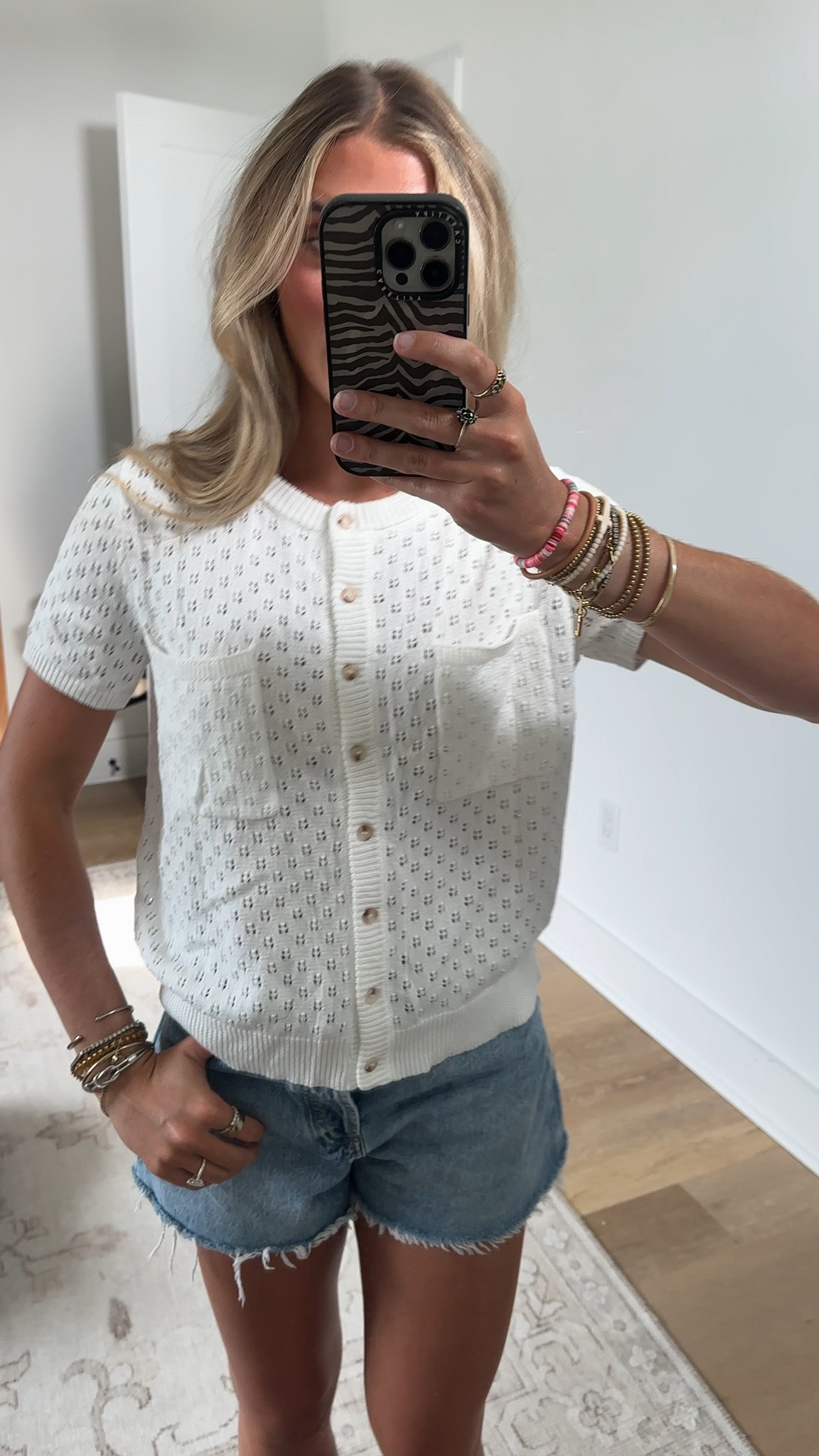 Amazon size small Daacee Women's Lightweight Cotton Crochet Cardigan Short Sleeve Button Up Cropped Cardigan Sweaters Summer Open Knit Tops

#LTKootd #LTKWorkwear #LTKSaleAlert