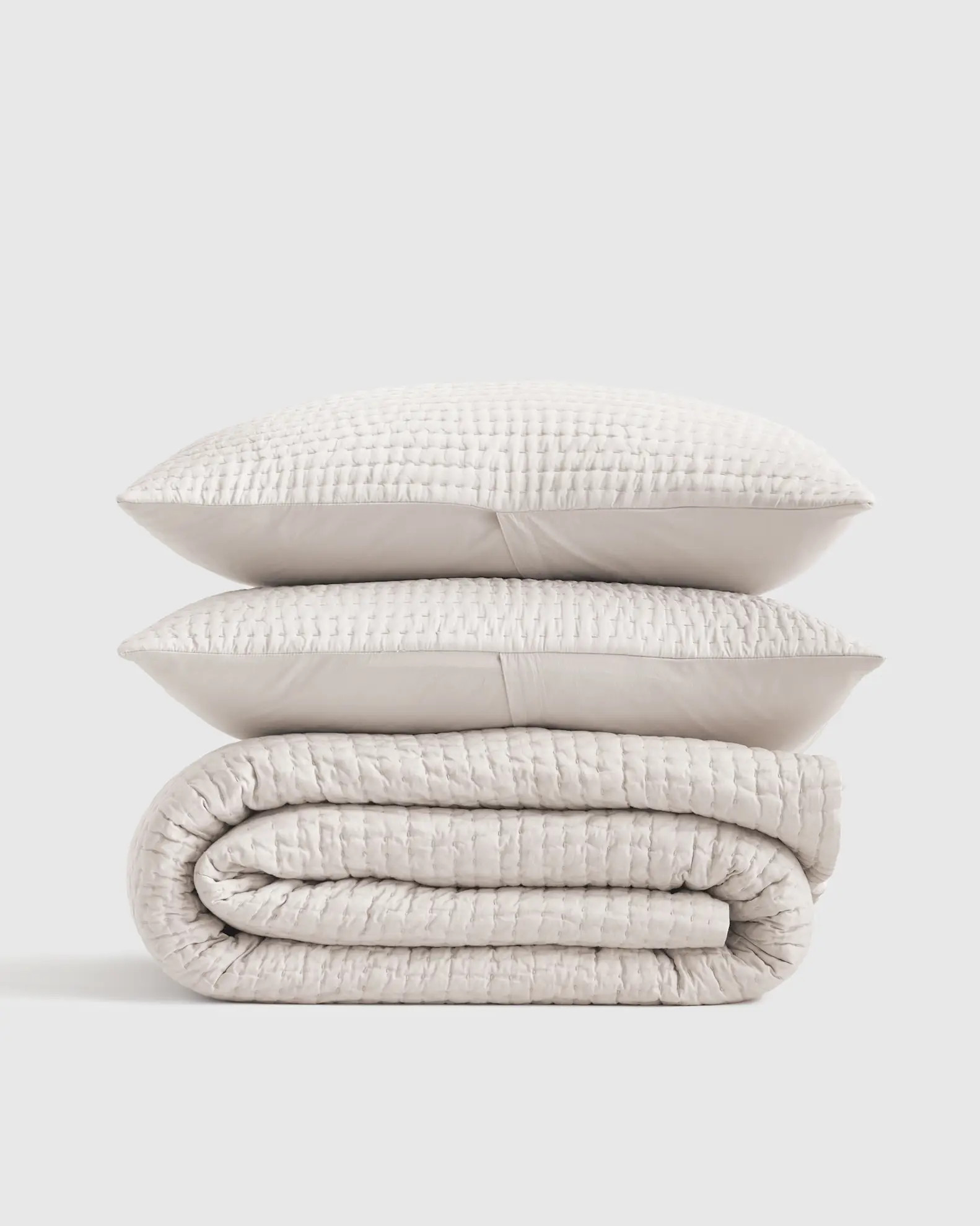 Washed Silk Pick Stitch Quilt Set | Quince
