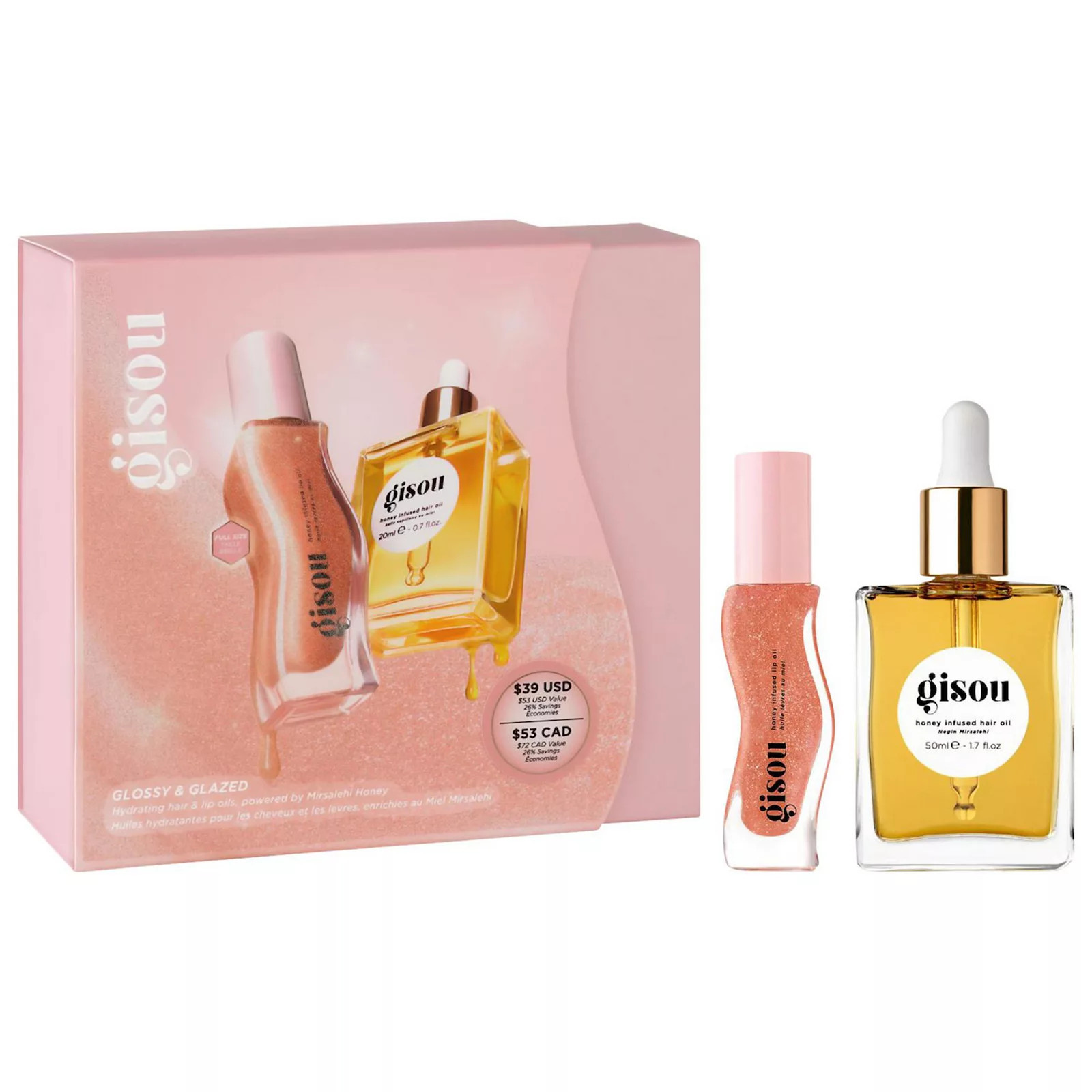 Gisou Glossy & Glazed Hair & Lip Oil Gift Set, None | Kohl's