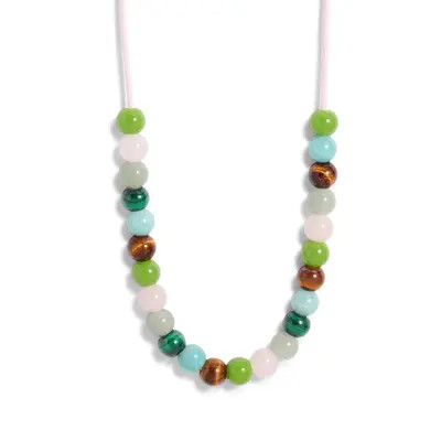 NEST Jewelry Long Gemstone Cord Necklace in White Multi at Nordstrom | Nordstrom
