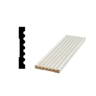 Woodgrain Millwork WG 1002 - 15/32 in. x 3-9/16 in. Primed MDF Fluted Door and Window Casing Moul... | The Home Depot