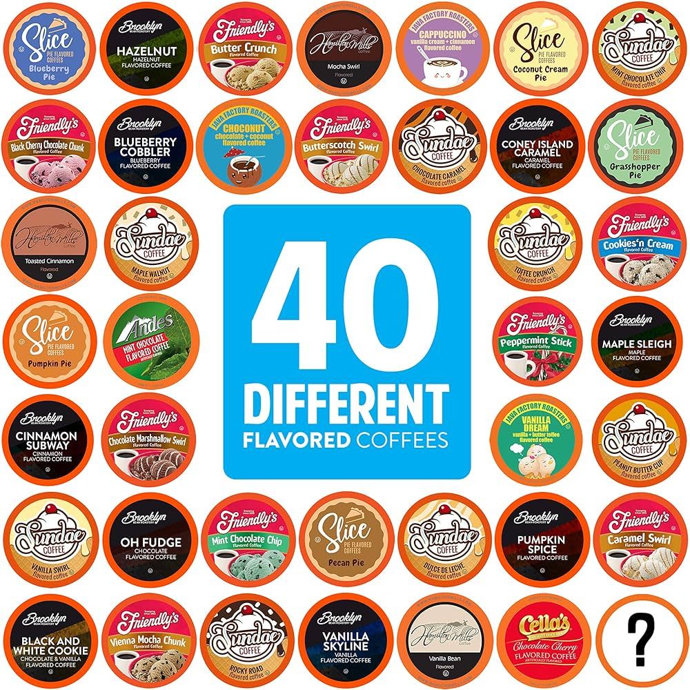 Two Rivers Coffee Flavored Coffee Pods Compatible with Keurig K Cup Brewers, Assorted Variety Pac... | Amazon (US)