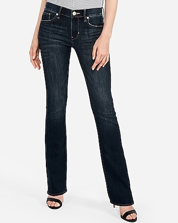 mid rise barely boot jeans | Express