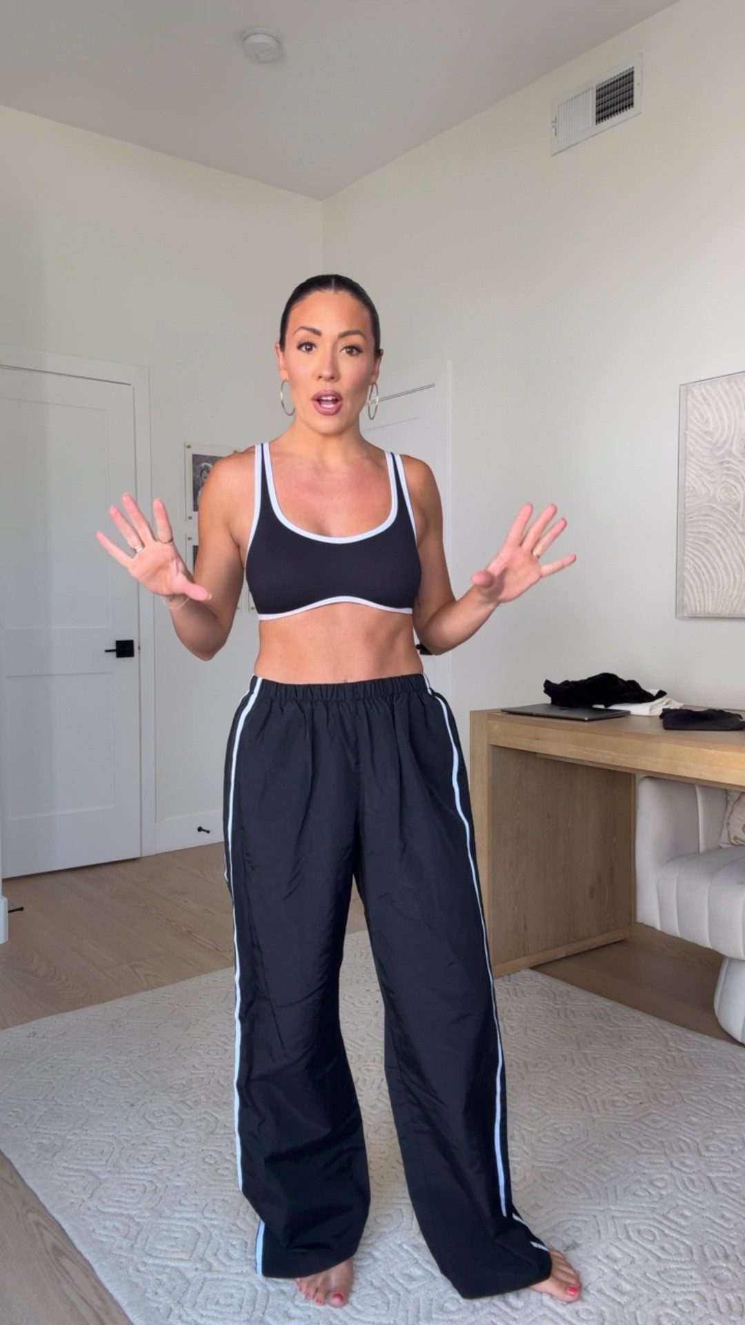 $14 look for less Walmart wind pants! 
Size small pants
Size small bralette

#LTKootd #LTKgrwm #LTKdayinmylife