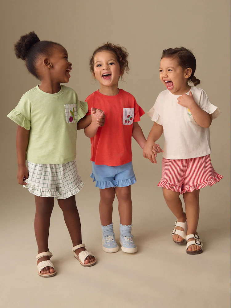 Red/Green Top & Shorts Set 3 Pack (3mths-7yrs) | Next US