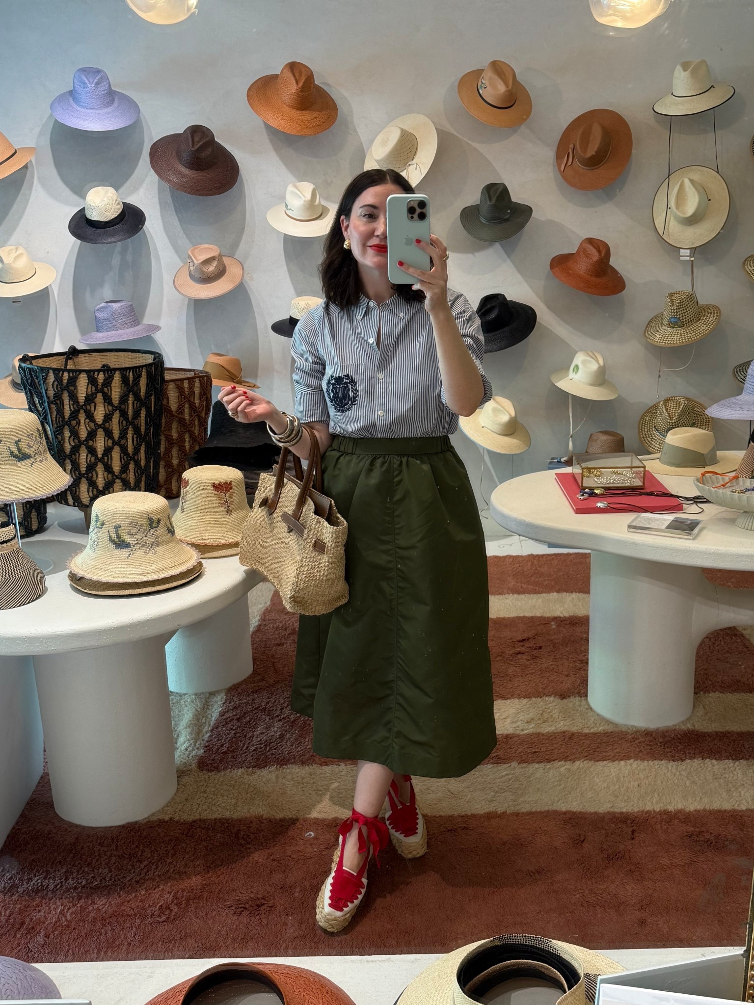 What I wore today ❤️. Skirt runs true & has stretch in the back. Espadrilles run true & also come with black laces. Red lipstick color is poppy. 💄

#LTKFindsUnder50 #LTKOver40