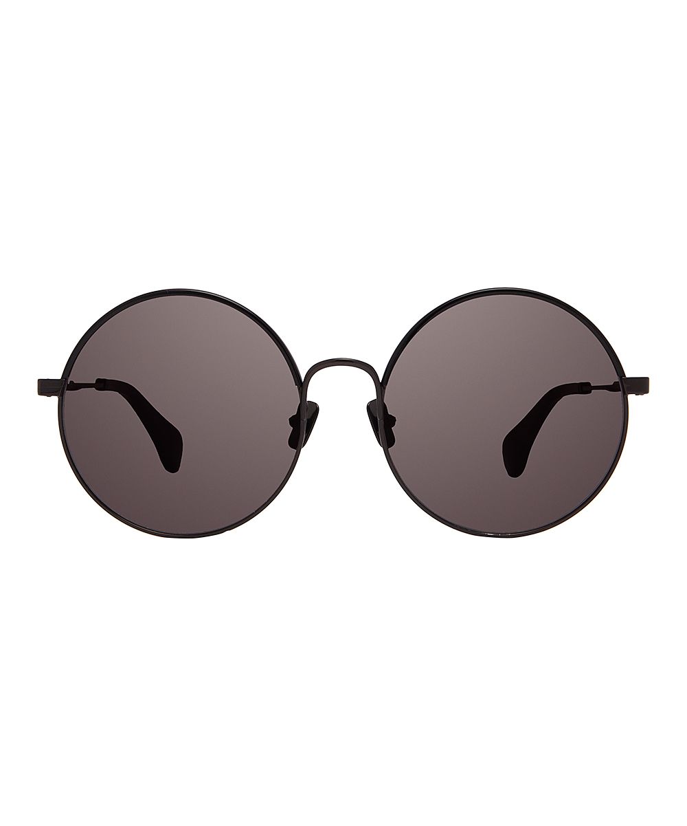 DIFF Eyewear Women's Sunglasses Black - Black Isla Round Sunglasses | Zulily