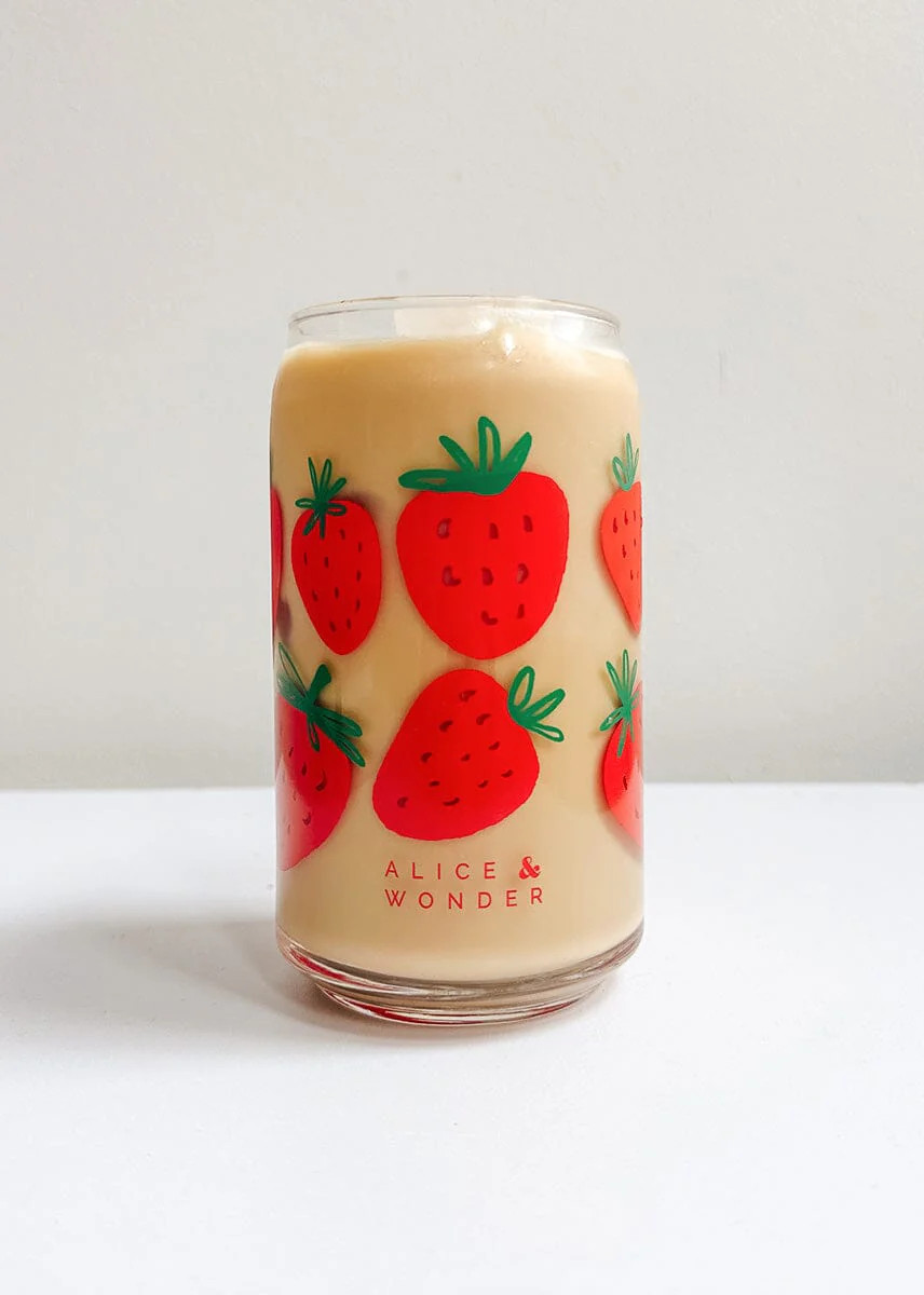 Strawberry Can Glass | Alice & Wonder