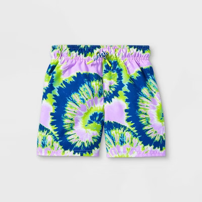 Toddler Boys' Tie-Dye Swim Trunks - Cat & Jack™ Lilac Purple | Target