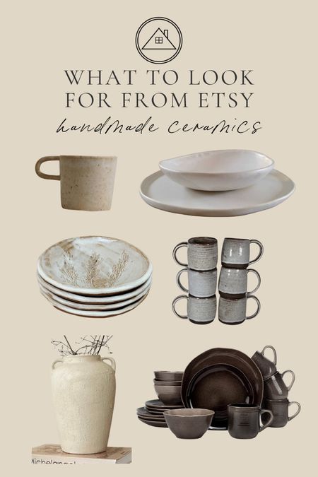 Etsy has a great ceramic collection! Handmade dinnerware is perfect for that rustic, one-of-a-kind vibe. Simple, eclectic, organic, and neutral!

#LTKMostLoved #LTKstyletip #LTKhome