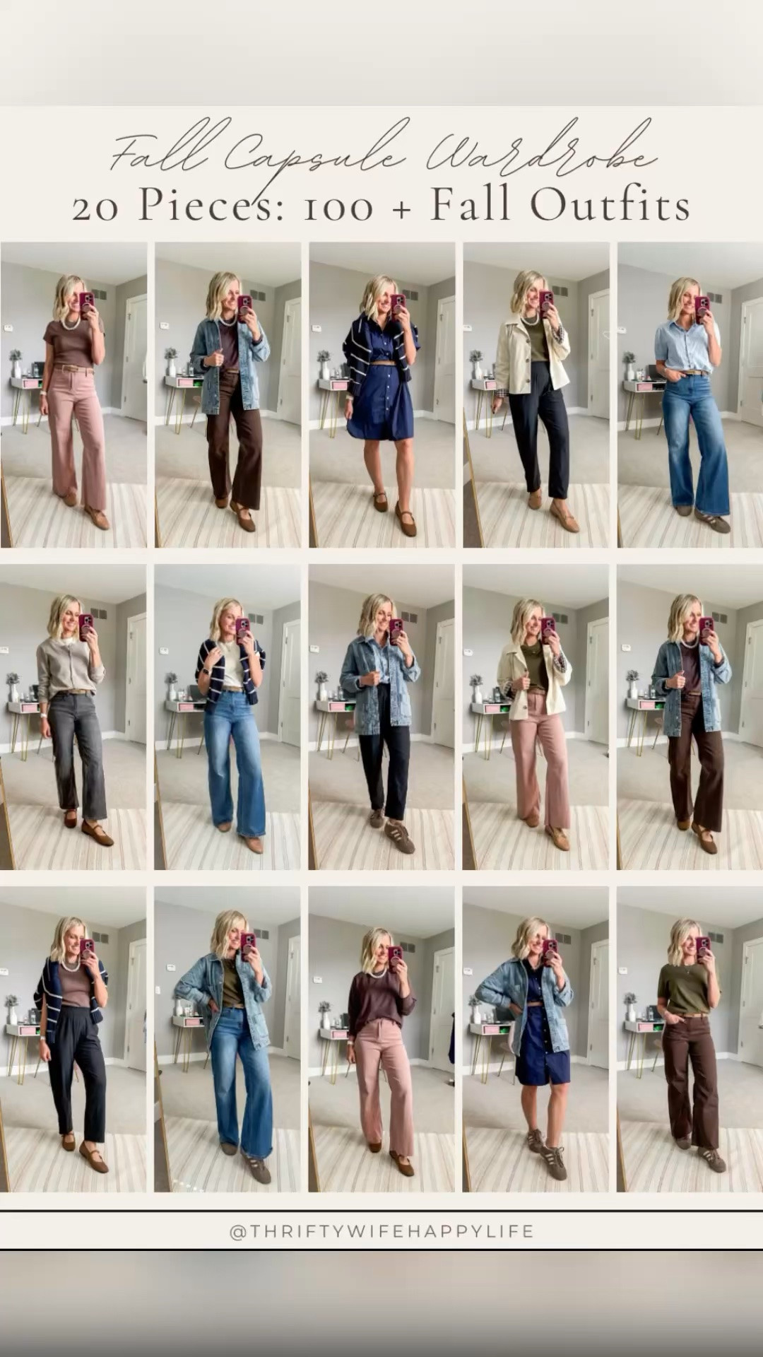 Fall capsule wardrobe for 2026 is now live at thriftywifehappylife.com

#LTKootd #LTKPetite #LTKOver40