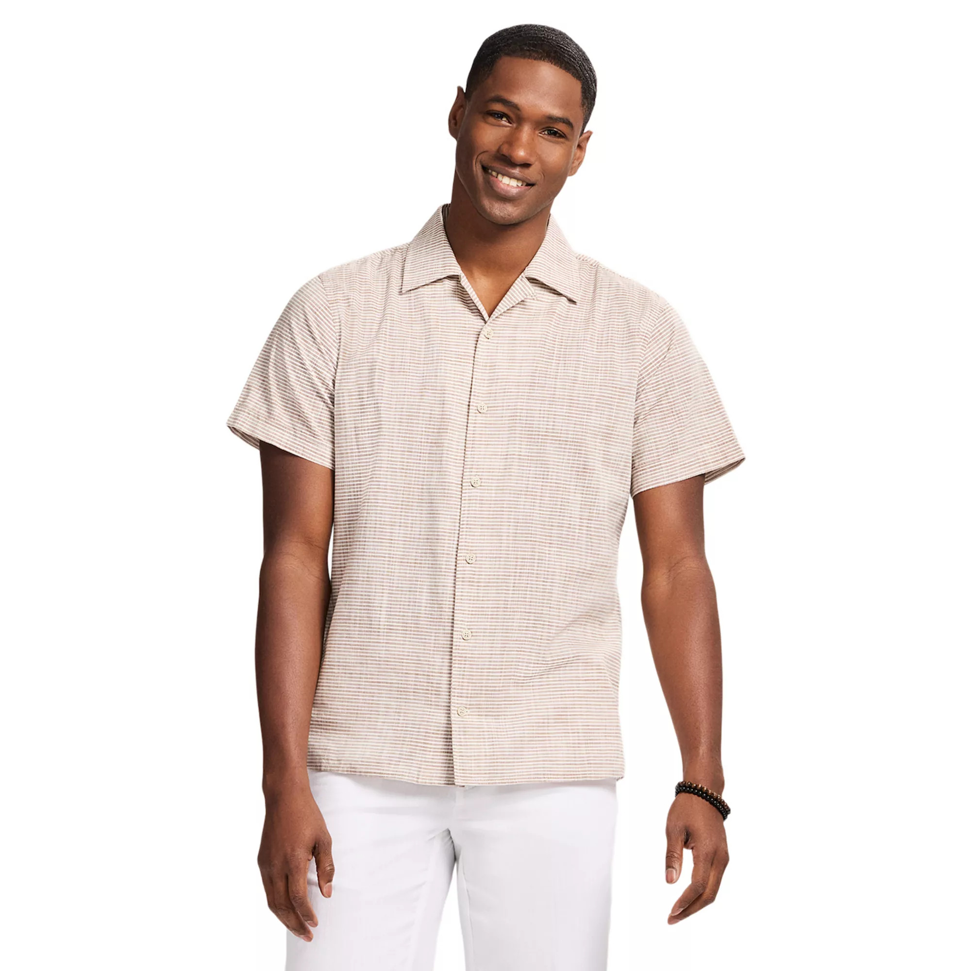 Men's IZOD Saltwater Dunes Short Sleeve Button Front Woven Shirt | Kohl's