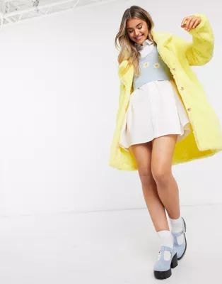 Daisy Street oversized coat in faux fur | ASOS | ASOS (Global)