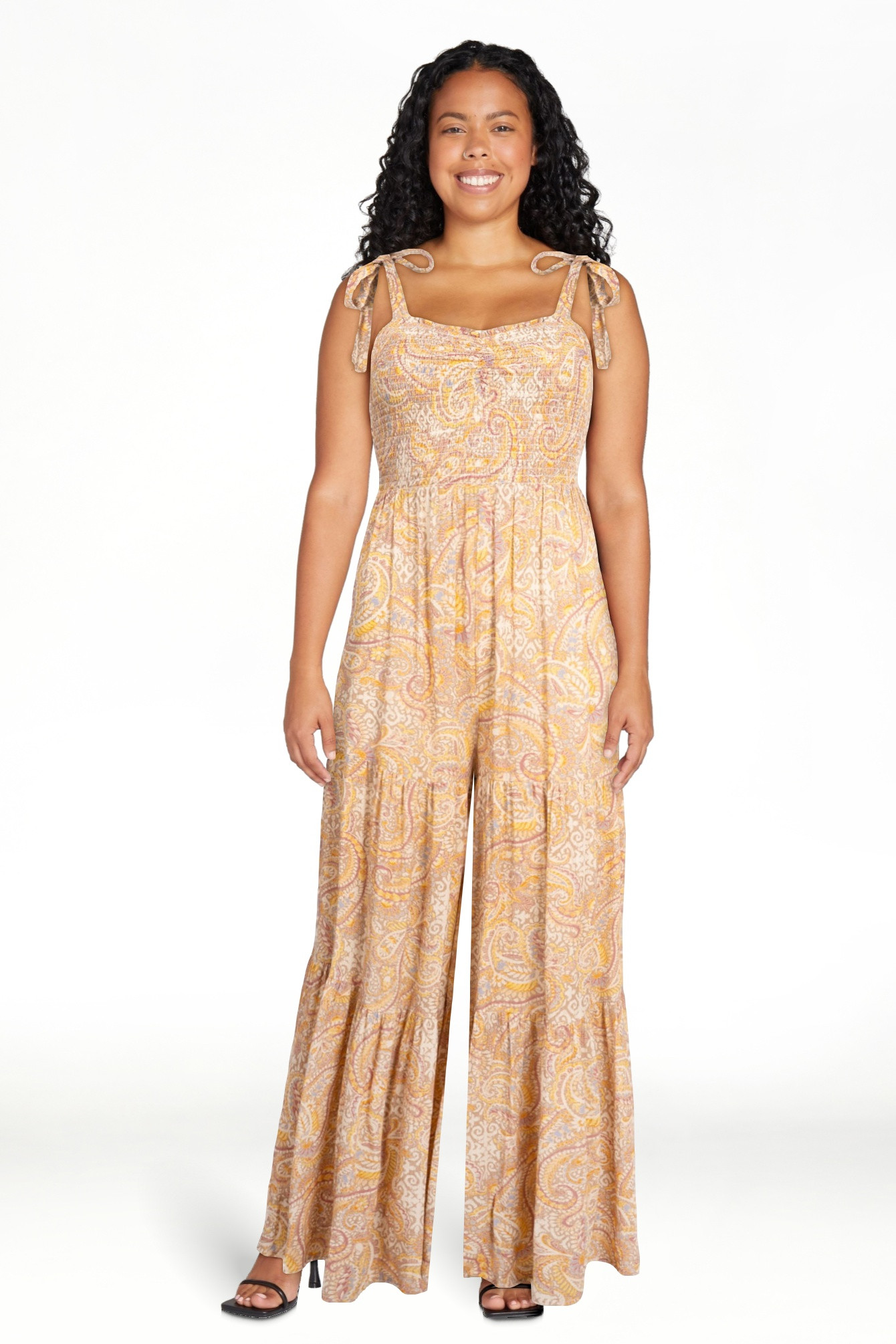 Jessica Simpson Women's Jolie Tiered Jumpsuit, Sizes XS-XXL | Walmart (US)