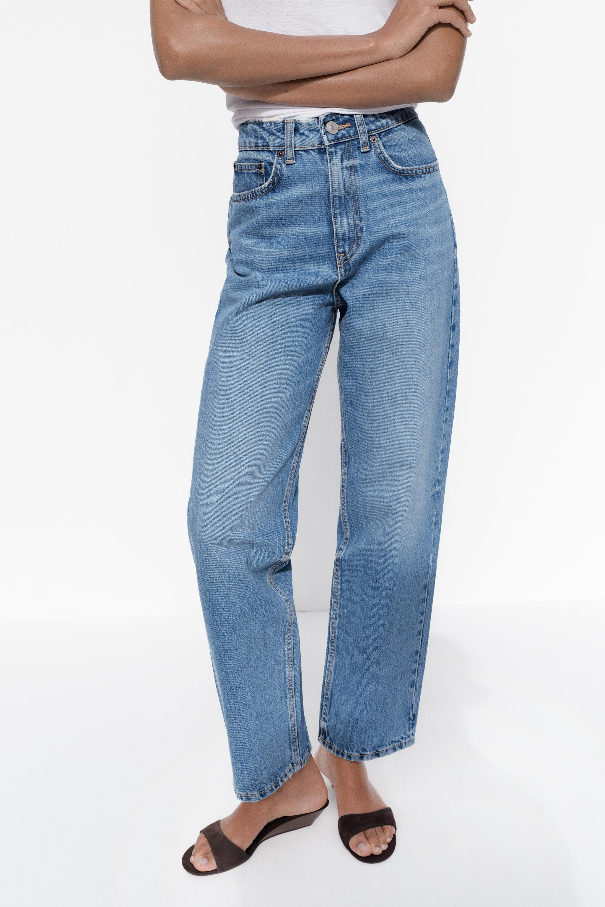 HIGH-WAISTED TRF MOM FIT JEANS | Zara US