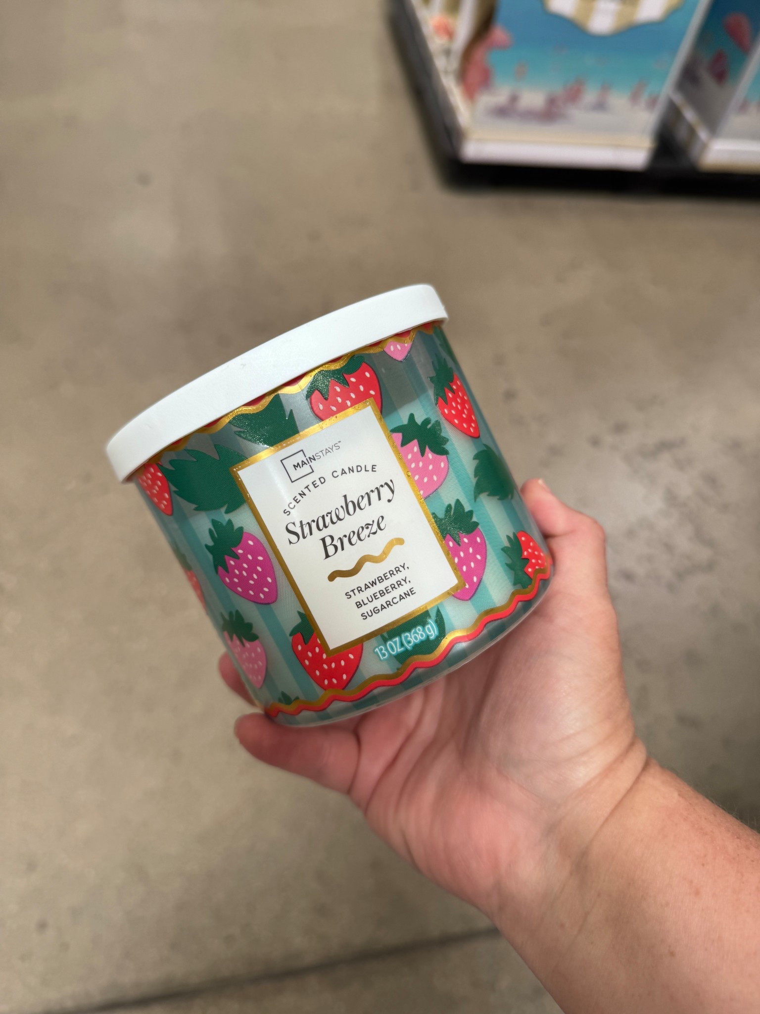 Strawberry Breeze Three Wick Candle 