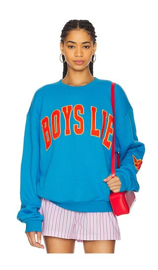 Boys Lie Razzle Dazzle Kara Crewneck in Blue. - size M/L | Revolve Clothing (Global)