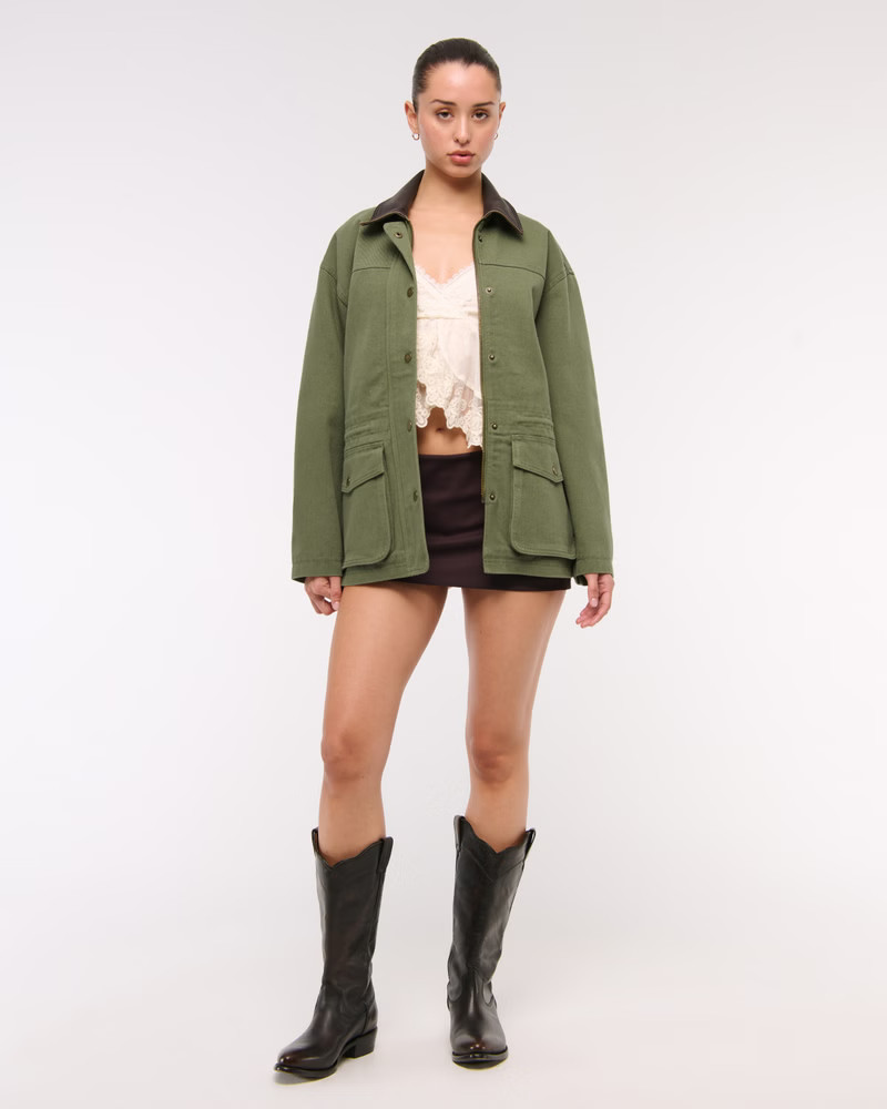 Women's Cinched Waist Workwear Jacket | Women's Coats & Jackets | Abercrombie.com | Abercrombie & Fitch (US)