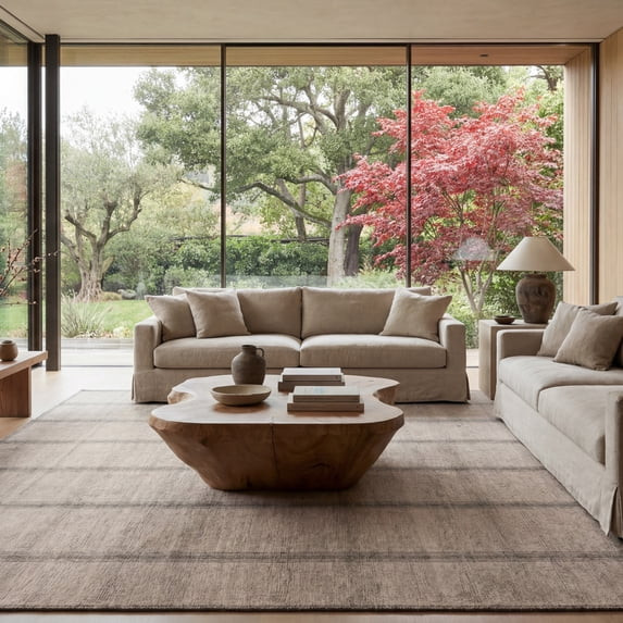 nuLOOM Arvella Striped Washable Area Rug, 5' x 8', Tan | Walmart (US)