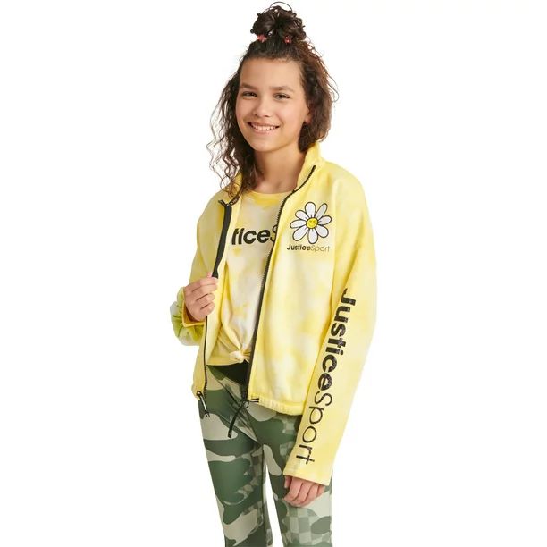 Justice Girls Full Zip Sweatshirt, Sizes 5-16 & Plus - Walmart.com | Walmart (US)
