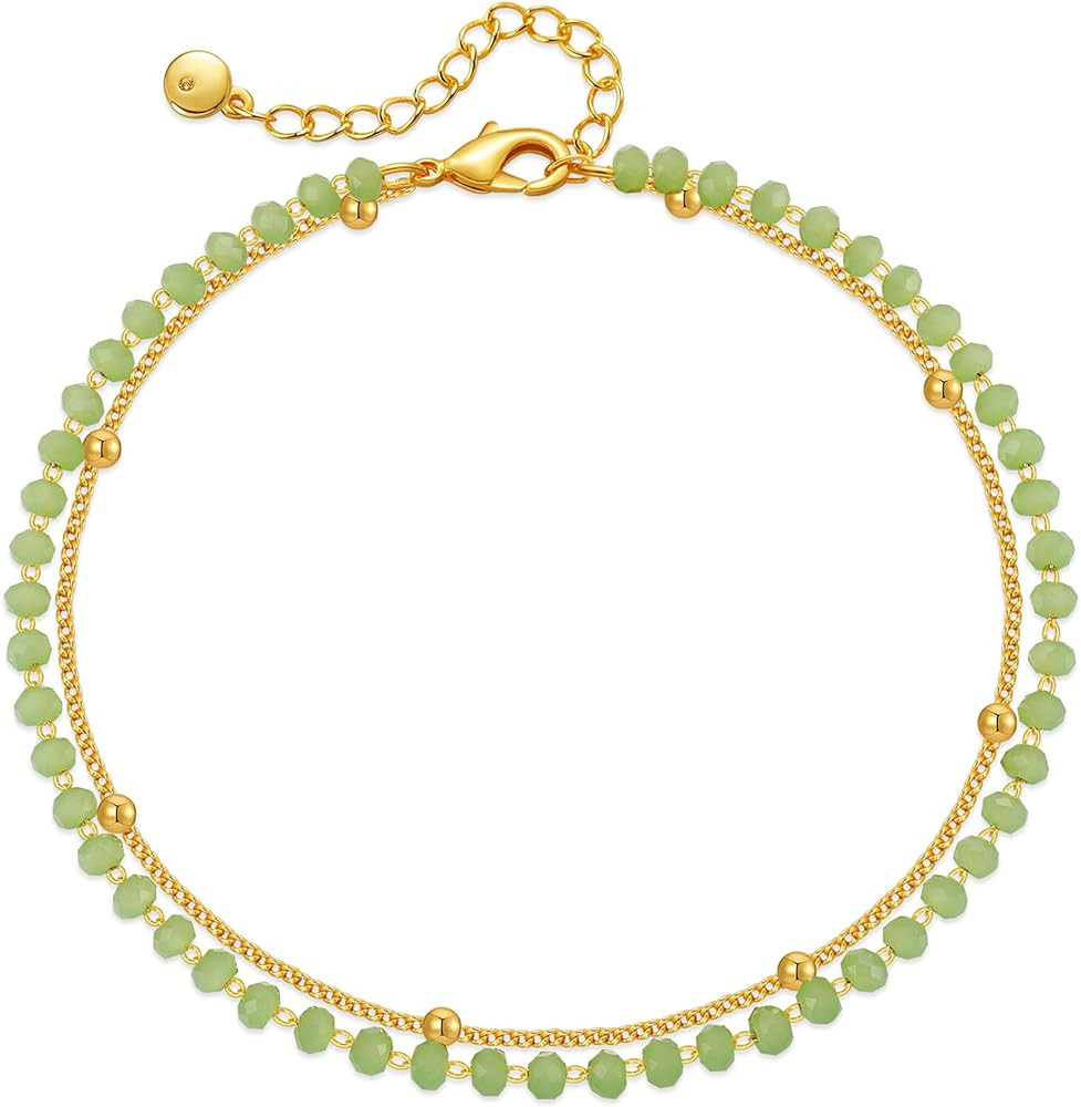 Yumikoo 18k Gold Plated Anklet Ankle Bracelets for Women | Amazon (US)