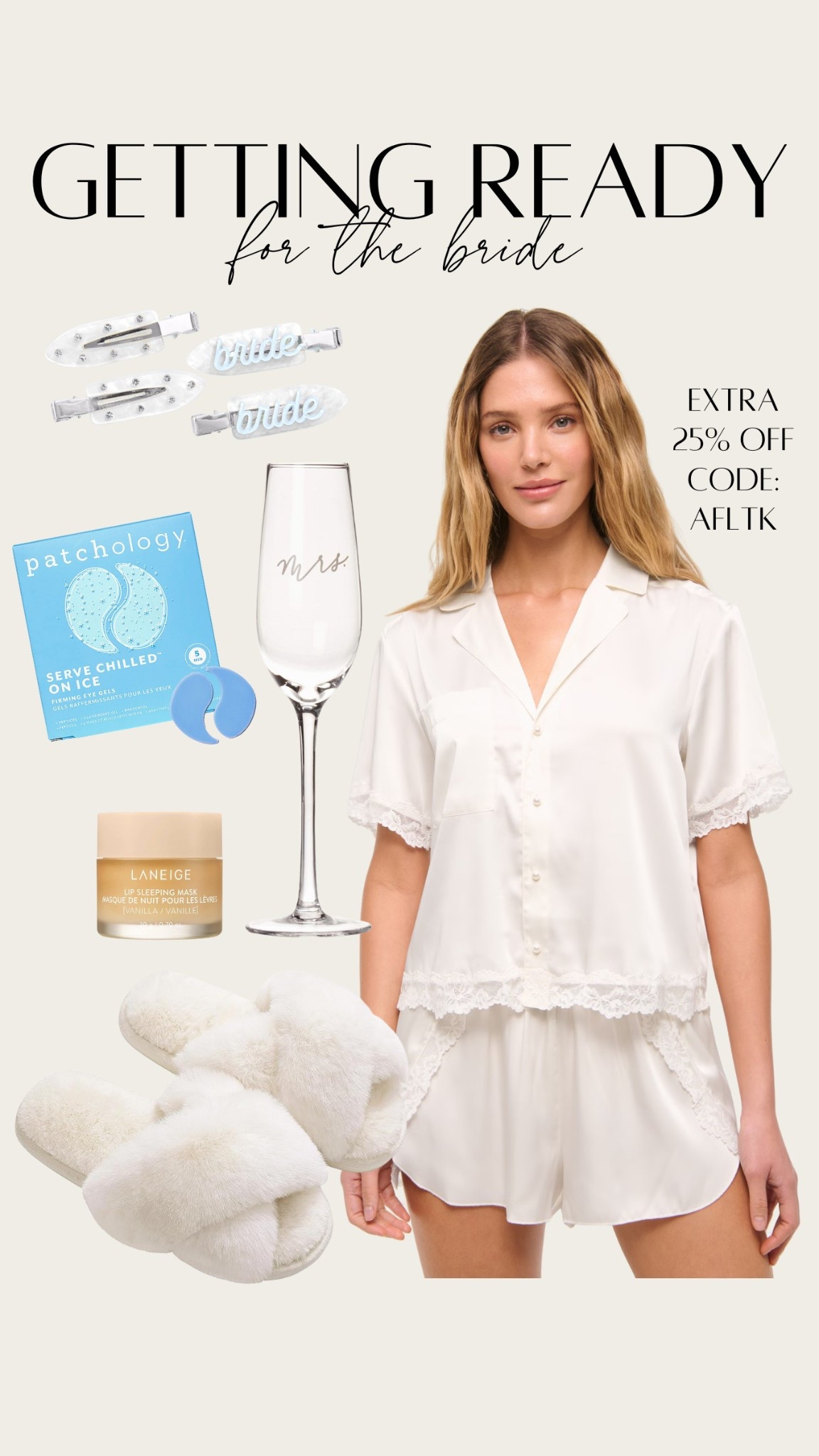 Wedding day getting ready outfit for the bride! Abercrombie white pajamas on sale, use my STACKABLE 25% off code: AFLTK

#LTKWedding #LTKSaleAlert #LTKSpringSale
