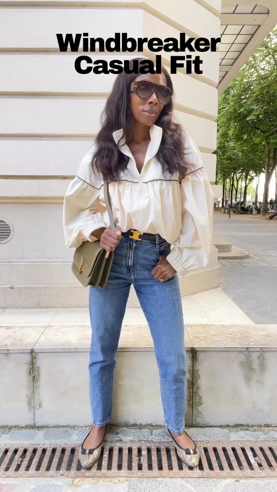 Casual outfit of the day: windbreaker jacket tucked in denim.

This has been my favorite kind of spring outfit lately– lightweight enough for transitional weather, but still polished once you add a Saint Laurent suede bag, Celine belt, and Ferragamo ballet flat.

The Saint Laurent bag, Celine belt, and Ferragamo flats are from old collections. The bag and belt are still available for purchase. However the flats are unavailable. The windbreaker is also sold out.

Everything is linked to shop now on LTK 🛍️

#Windbreaker #SpringOutfit #LTKStyleTip

#LTKootd #LTKgrwm #LTKOver40