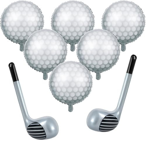 Rotatingpals 8 Pcs Golf Balloons Set 18'' Ball and 30'' Inflatable Club for Birthday Party Decorations, Golf Themed Events & Party Favors | Amazon (US)