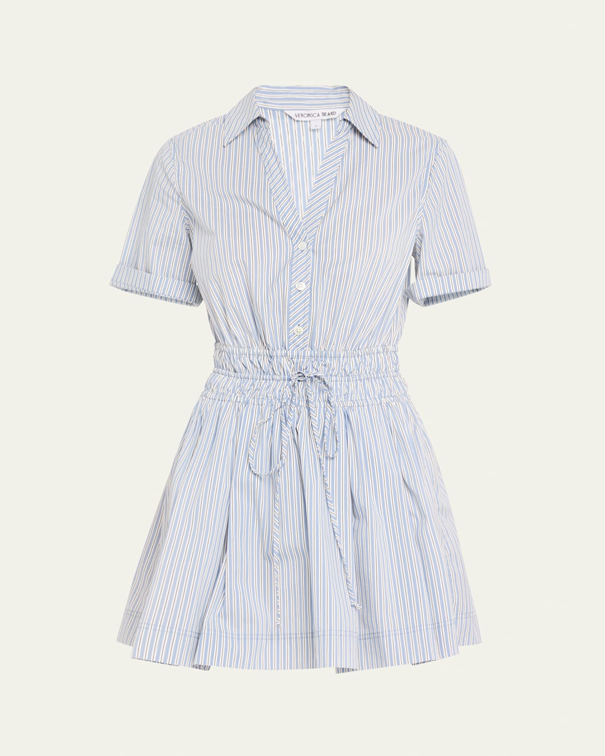 Susan Stripe Short-Sleeve Mini Dress | Bergdorf Goodman