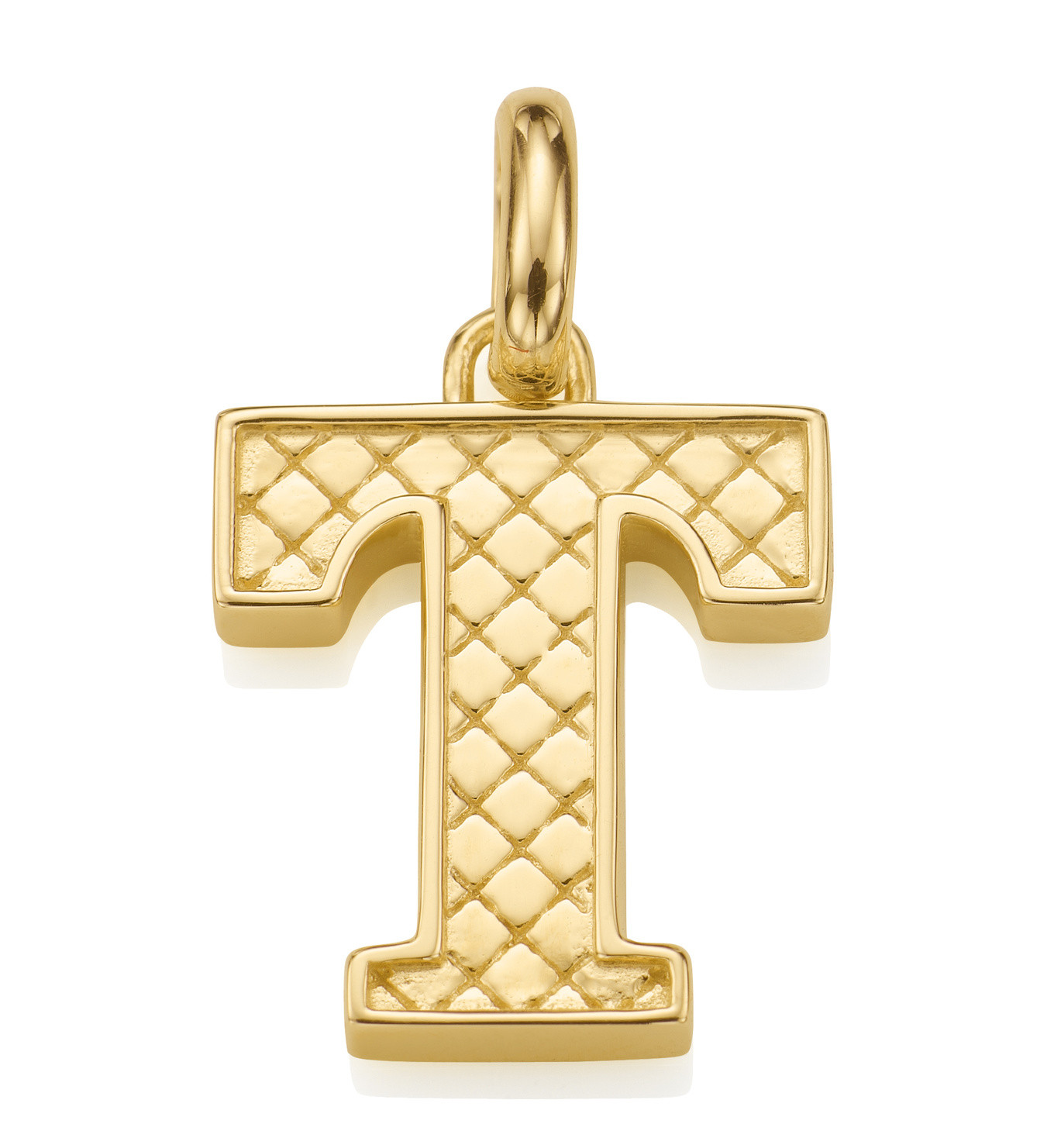 Alphabet T Pendant Charm | Monica Vinader (Global)