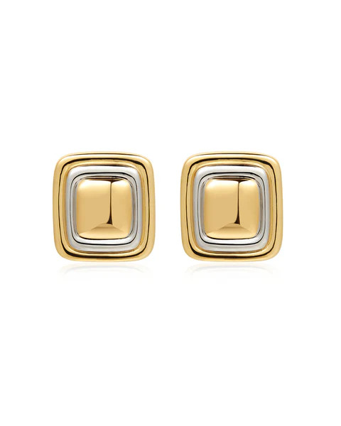 Dalia Two-Tone Studs | Luv Aj Inc.