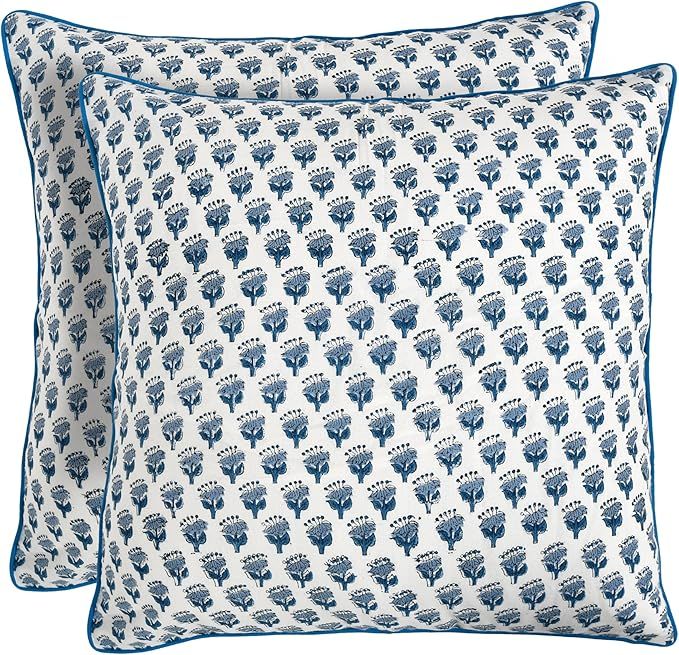 CPC Throw Pillow Covers for Couch, 20x20 Decorative Couch Pillows for Living Room, 100% Cotton Bo... | Amazon (US)