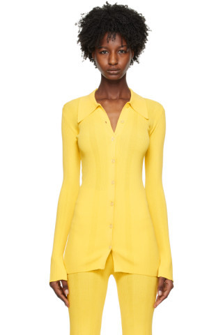 REMAIN Birger Christensen - Yellow Refined Cardigan | SSENSE