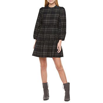 a.n.a 3/4 Sleeve Tiered Mini Dress | JCPenney