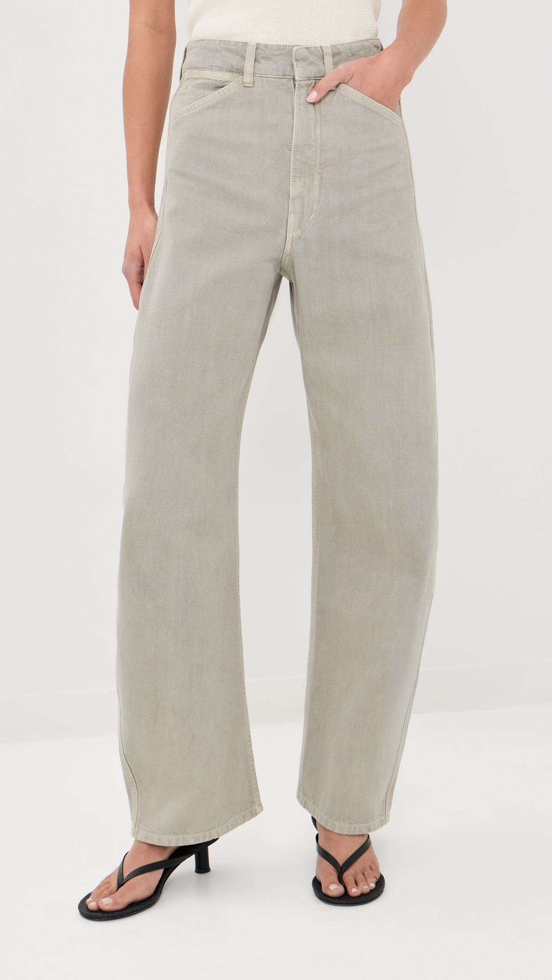 High Waisted Curved Pants | Shopbop