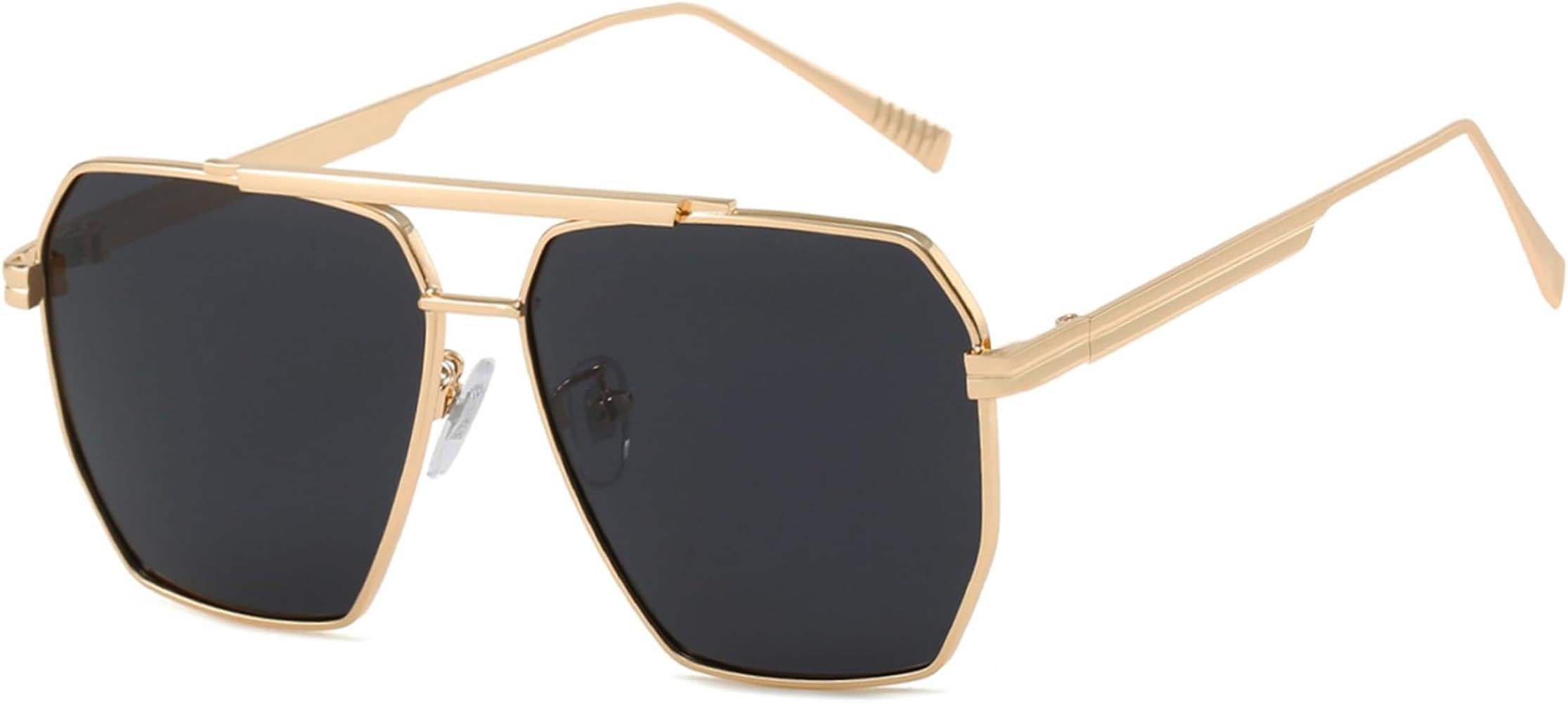 BUTABY Retro Sunglasses for Women Men Vintage Oversized Square Sun Glasses Classic Polarized Shad... | Amazon (US)