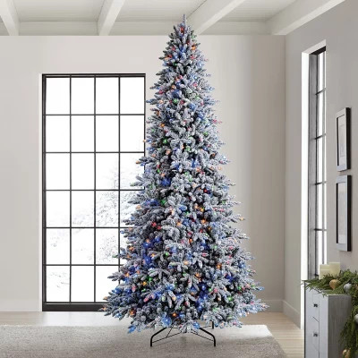 Member's Mark Pre-Lit 12' Flocked Aspen Pine Christmas Tree | Sam's Club
