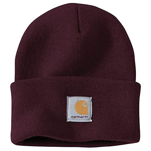 Carhartt Men's Knit Cuffed Beanie, BlackBerry, One Size | Amazon (US)