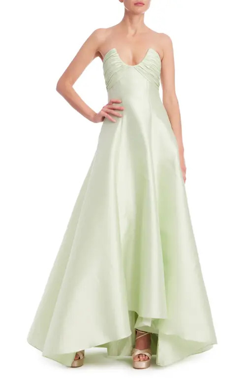 Badgley Mischka Collection Strapless Fit & Flare Ballgown in Spearmint at Nordstrom, Size 8 | Nordstrom
