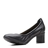 Clarks Women's Neiley Pearl Pump, Black Leather, 5 | Amazon (US)