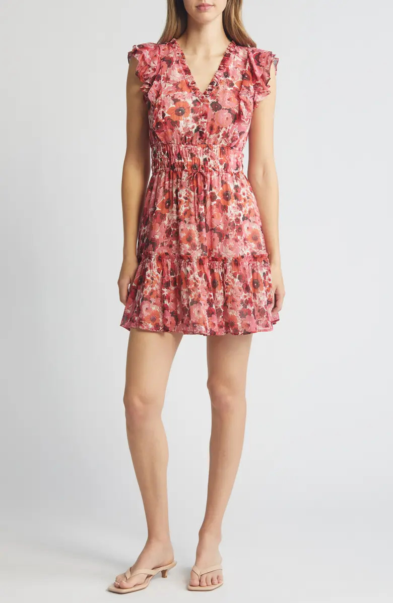 Muriel Floral Print Silk Minidress | Nordstrom
