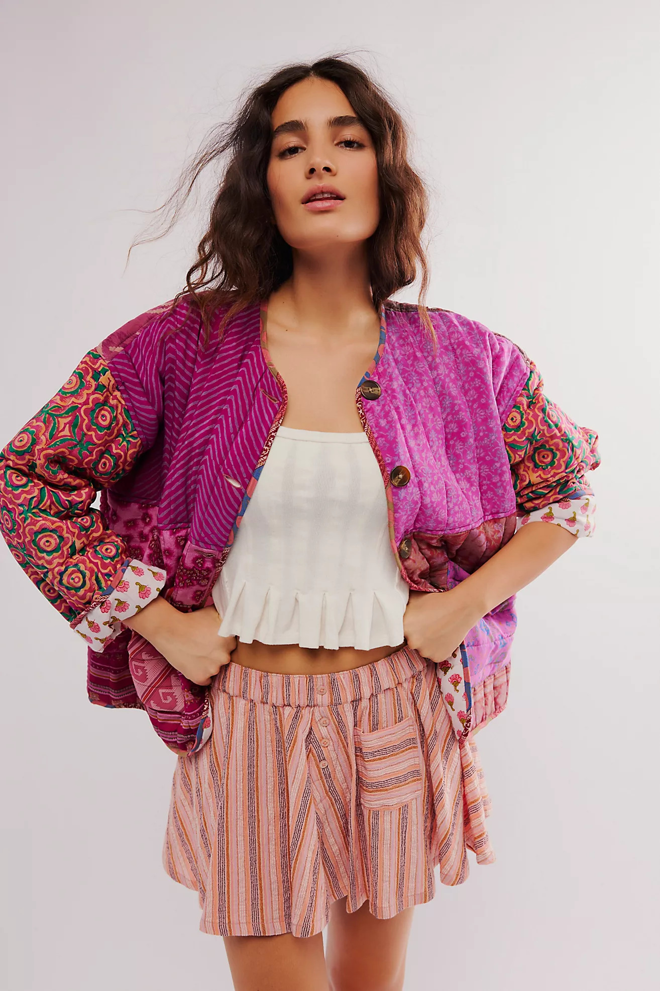 Saks Quilted Silk Jacket | Free People (Global - UK&FR Excluded)