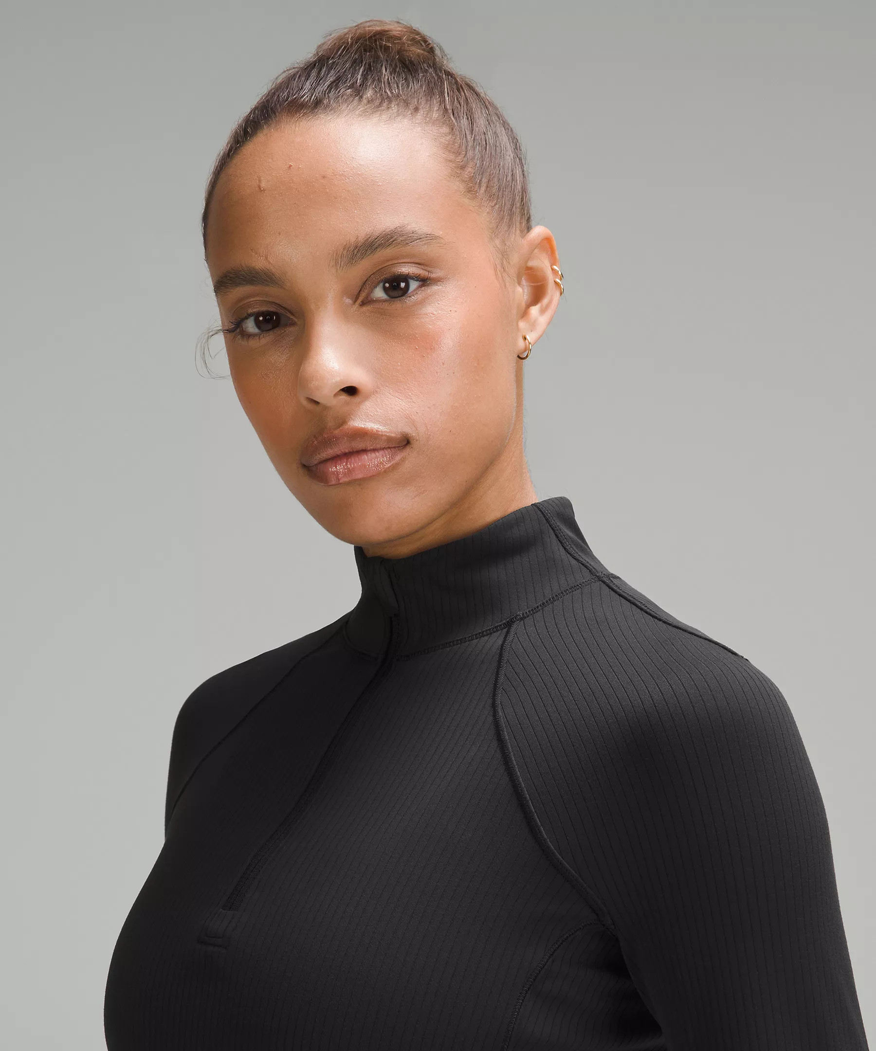 It's Rulu Run Cropped Half Zip *Ribbed | Women's Long Sleeve Shirts | lululemon | Lululemon (US)